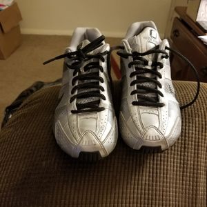 Silver and Black Nike Shox